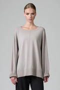 Transit Stretch Oversize Knit with Boat Neckline