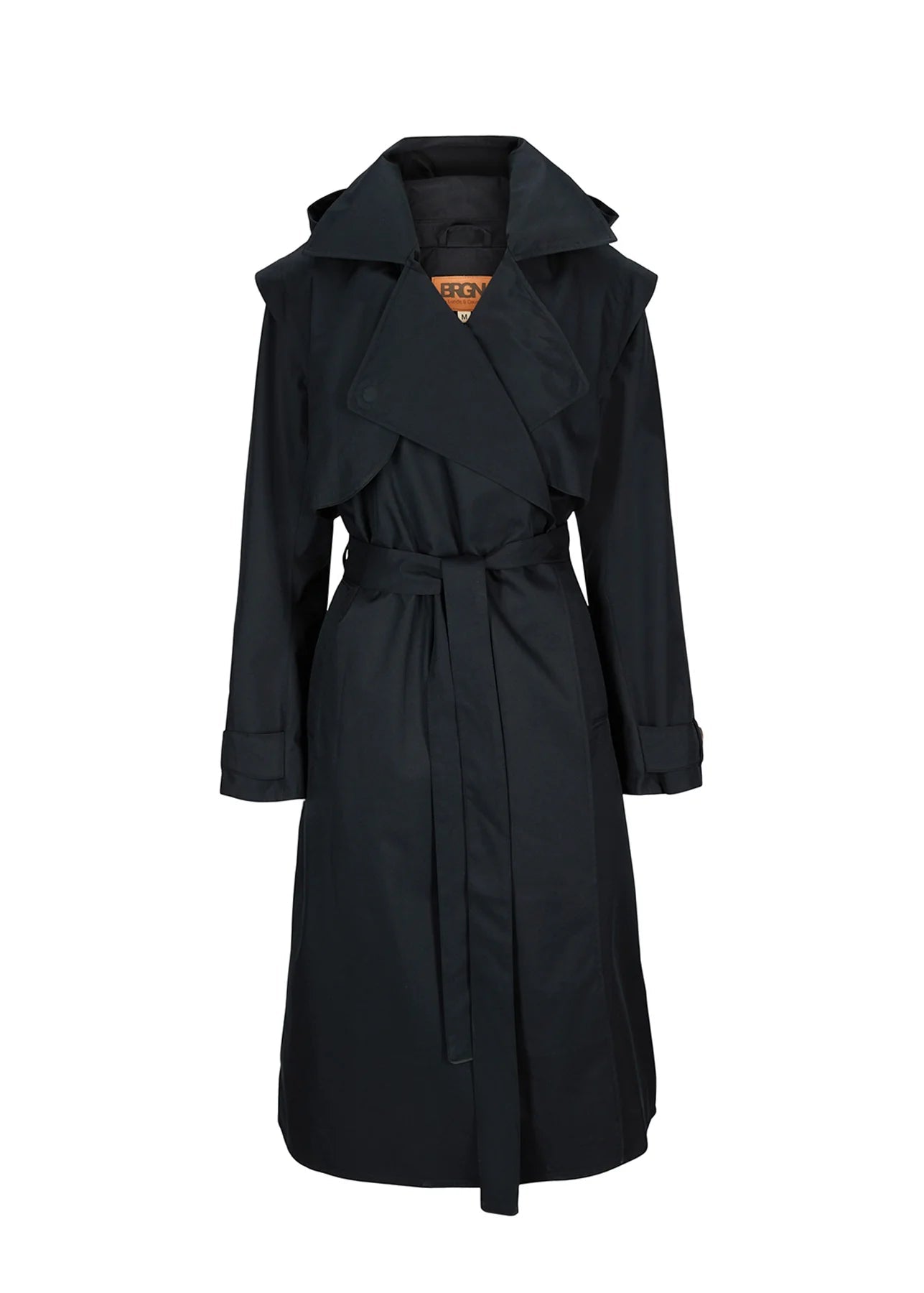 BRGN REGNDRAPE TRENCH COAT