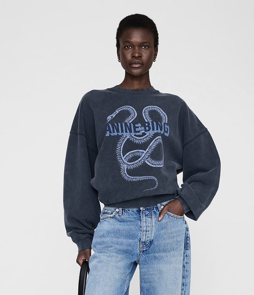 Anine Bing Harvey Sweatshirt Snake