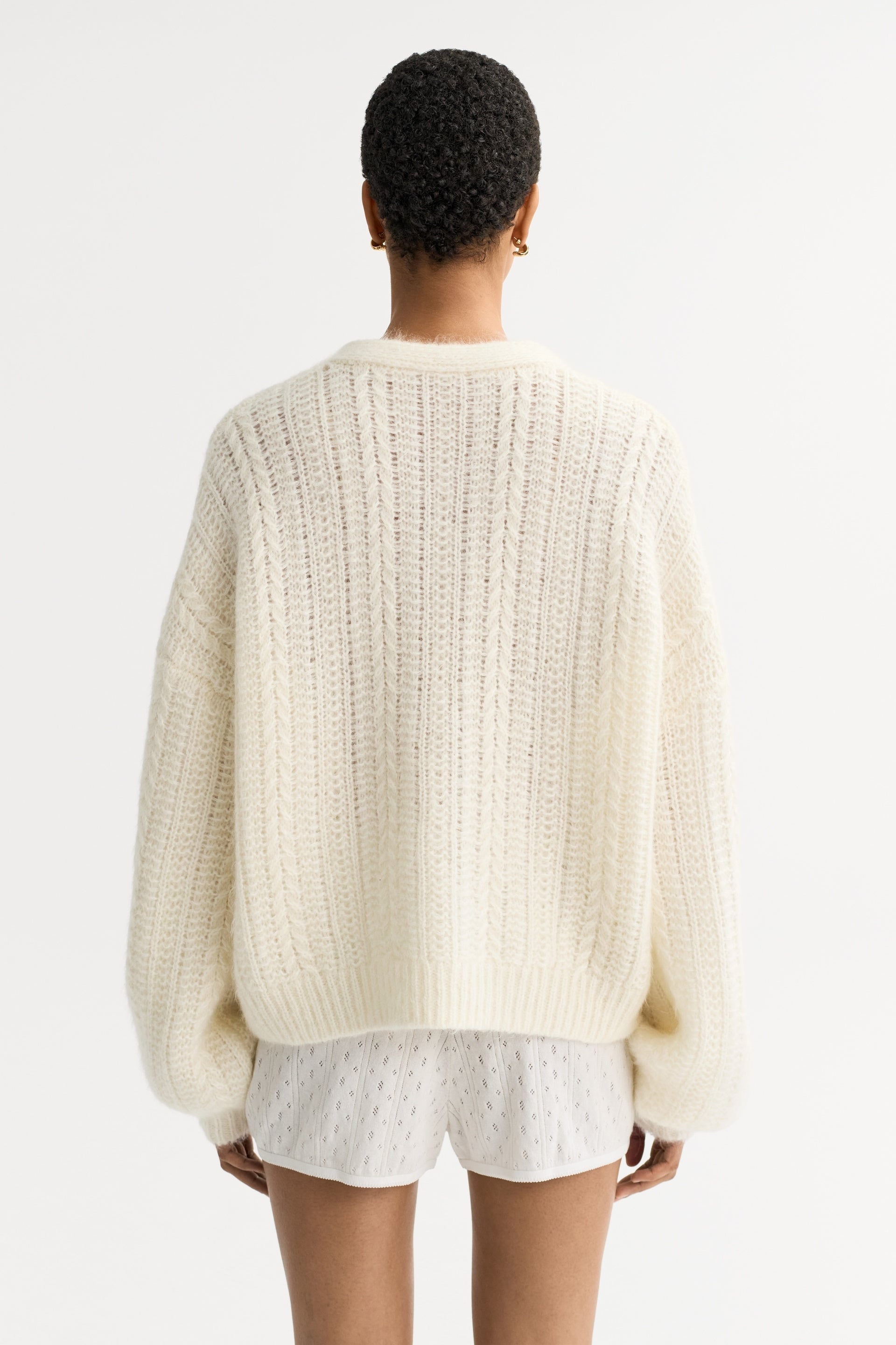 Soft Goat Silk Knit Cardigan