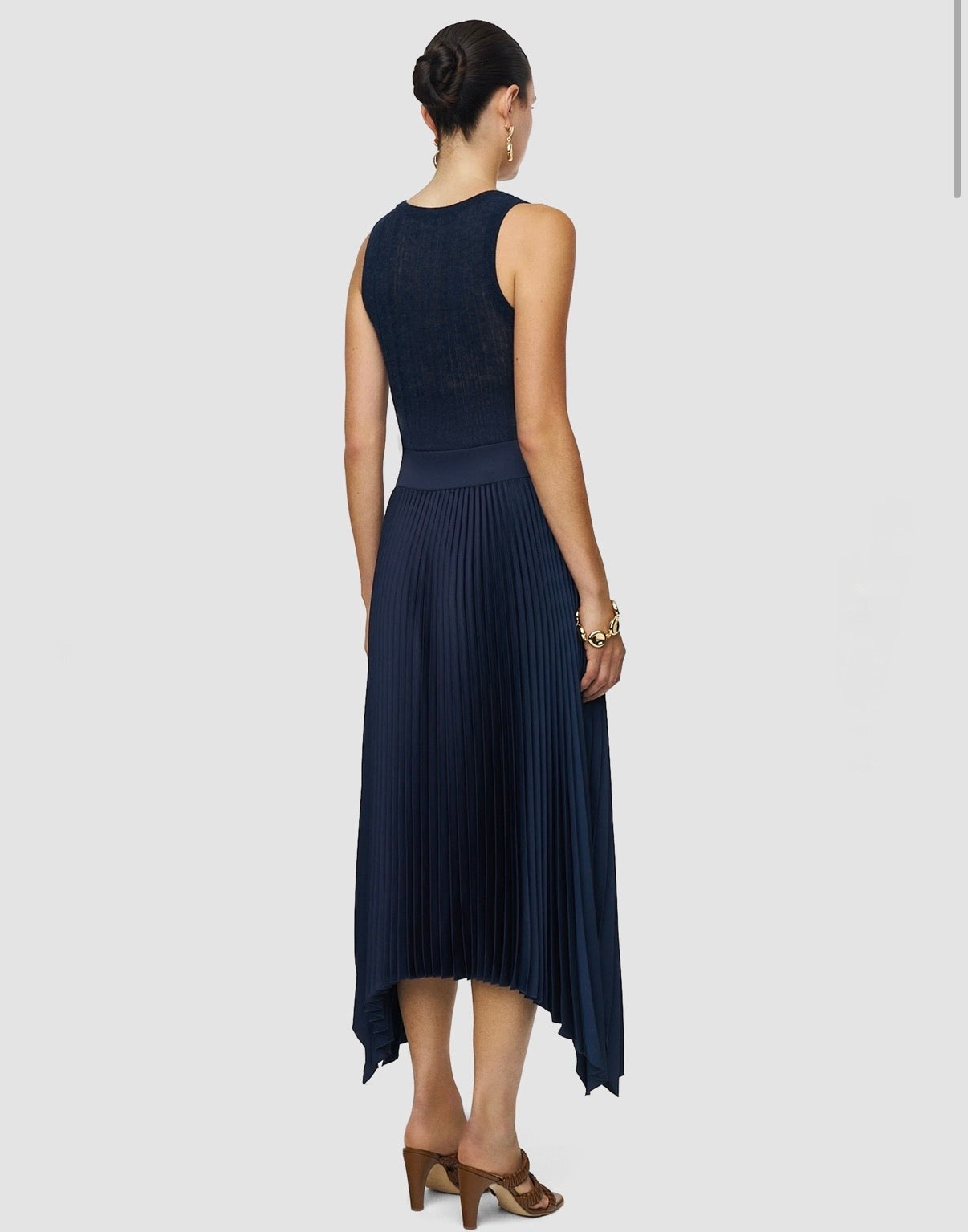 Joseph Ade Knit Weave Plissé Skirt