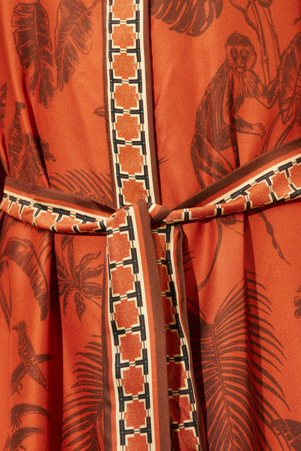 ALEMAIS MONKEY DANCE SILK SHIRTDRESS
