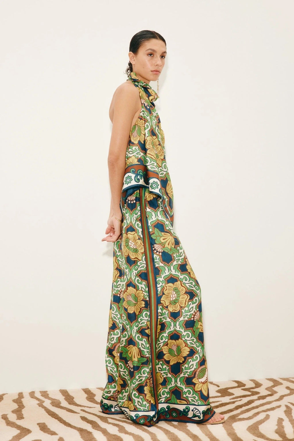 ALEMAIS LIANA SILK PALAZZO PANT