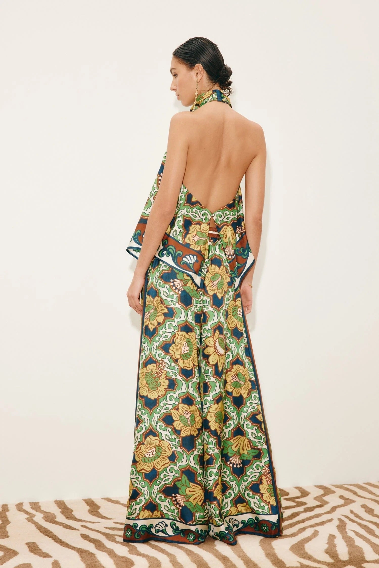 ALEMAIS LIANA SILK PALAZZO PANT