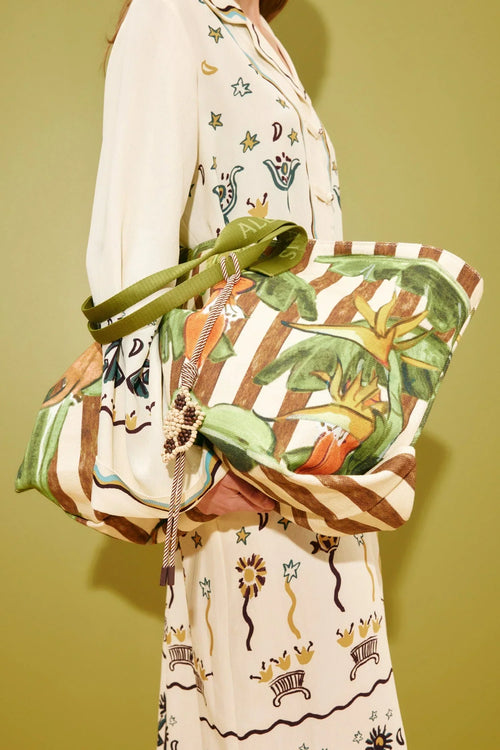 ALEMAIS TOUCAN TANGO CANVAS BEACH TOTE