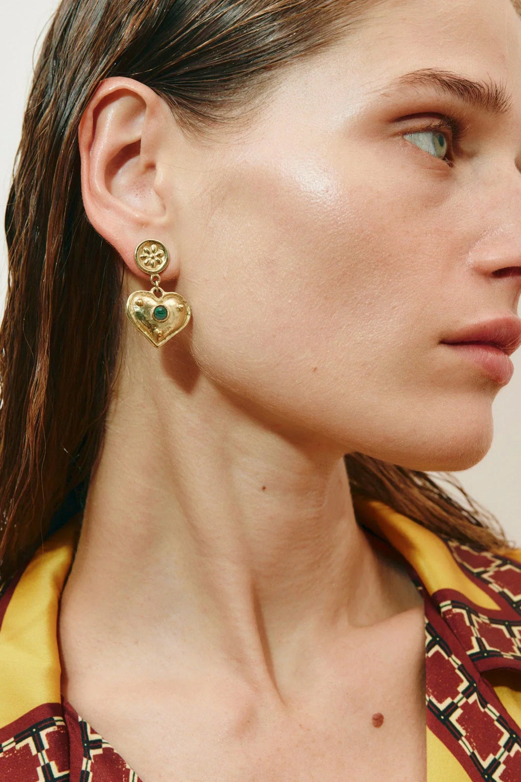 ALEMAIS JEM HEART DROP EARRINGS