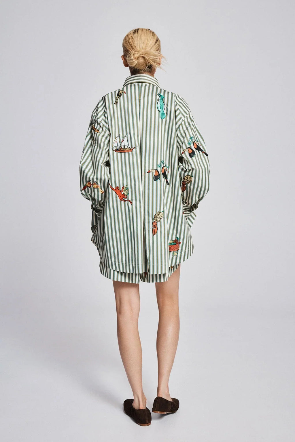ALEMAIS BISOU EMBROIDERED LONG SLEEVE SHIRT