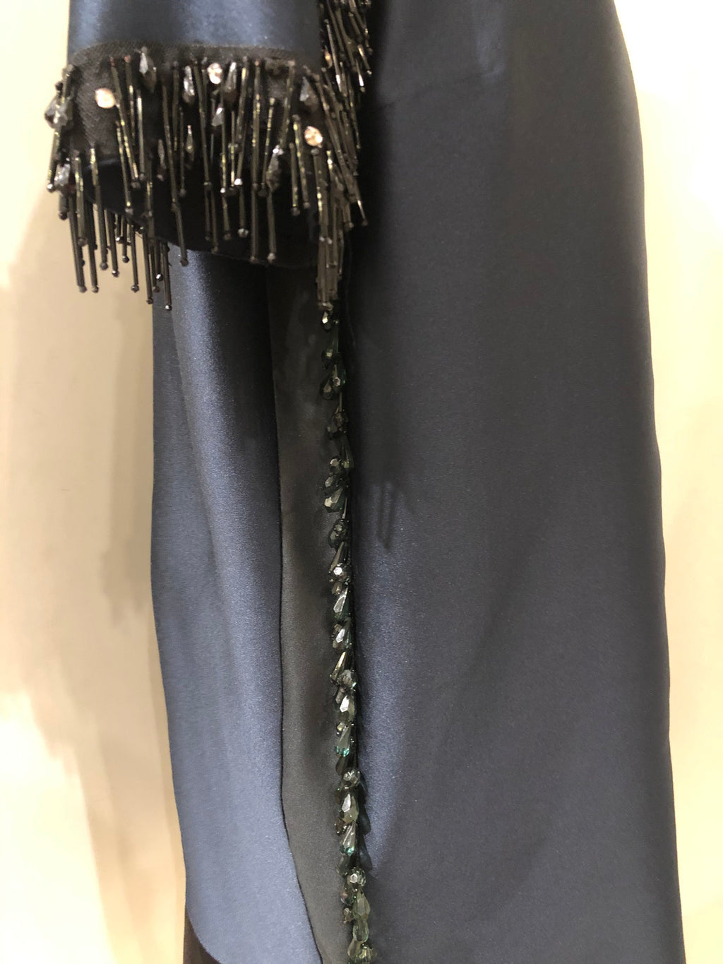 LANVIN Navy Beaded Fringe Dress | 6