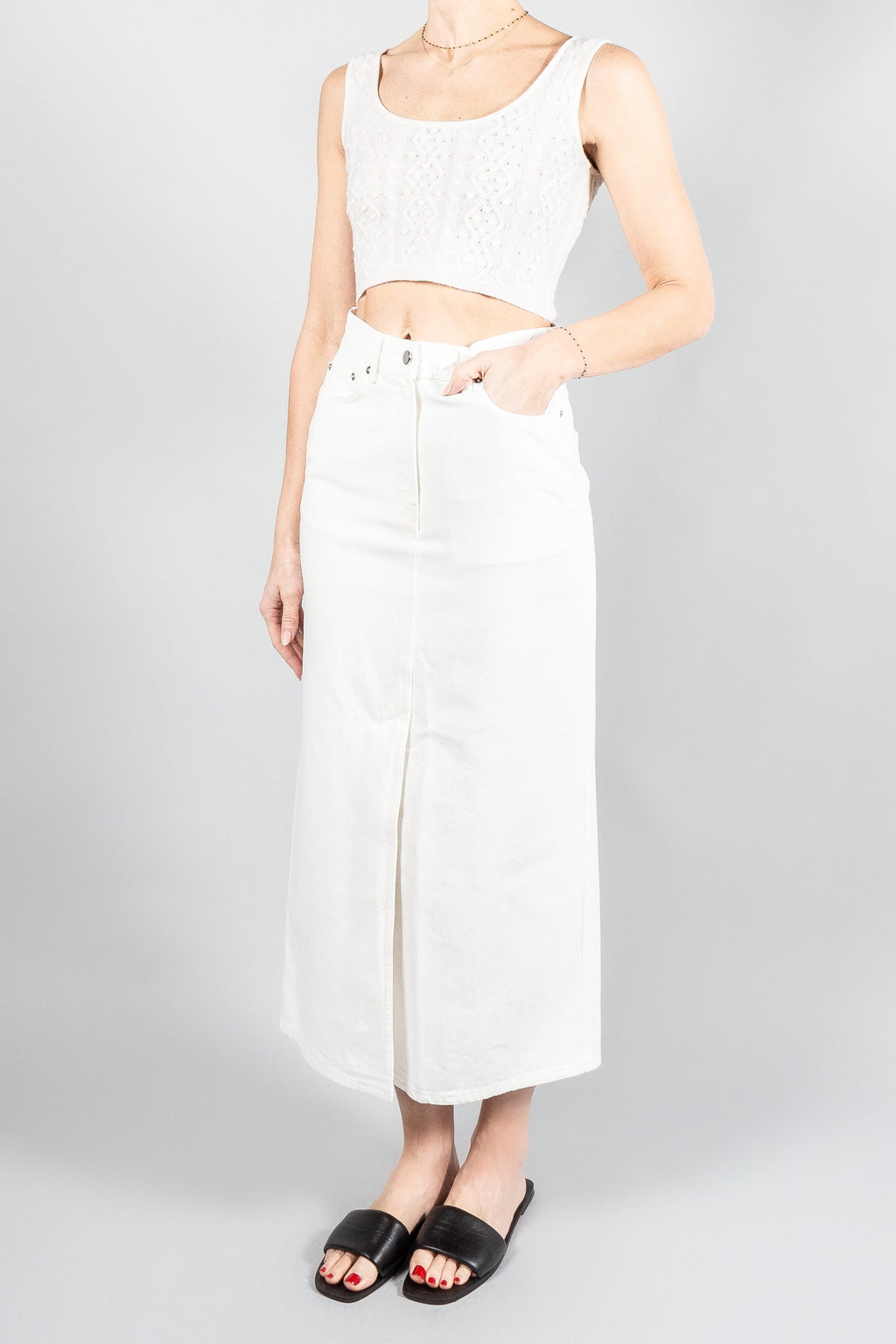 Loulou Studio Rona Denim Long Skirt