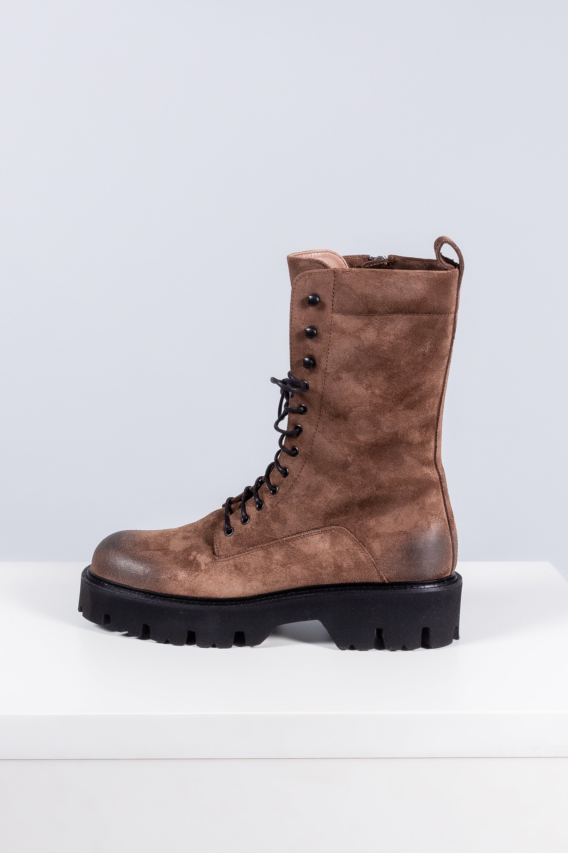 Sartore Wax Chocolate Combat Boot
