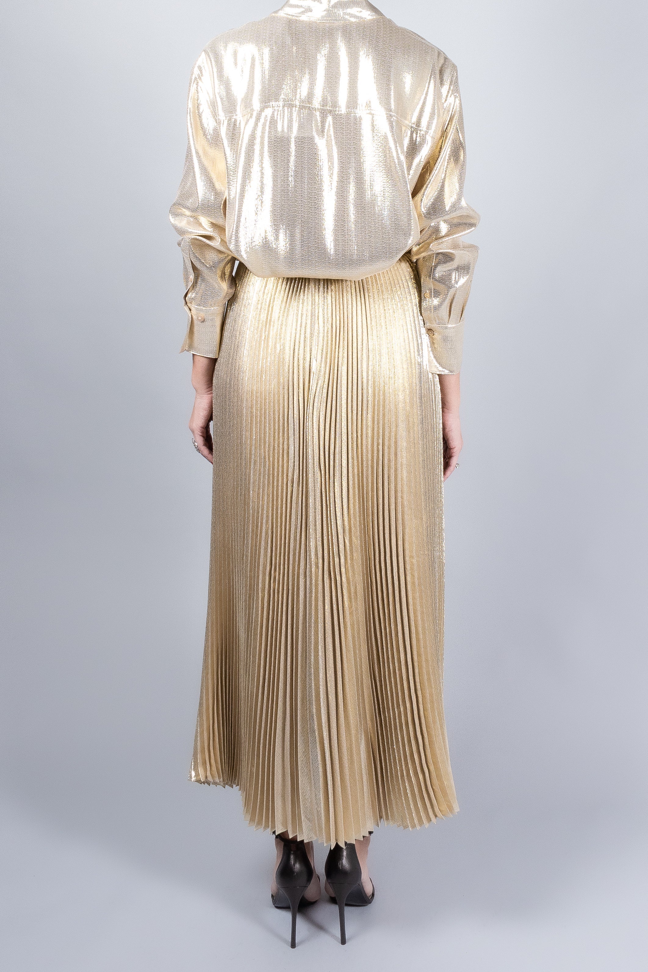 Joseph Capri Lamé Blouse