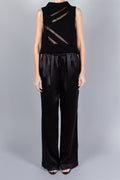 Gauchere Silk Satin Dress Pants