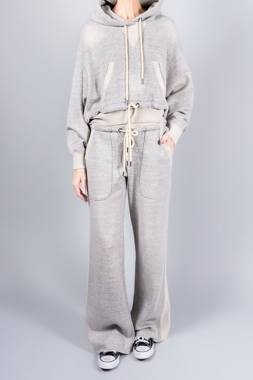 R13 Cinched Hem Popover Hoodie
