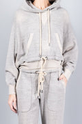 R13 Cinched Hem Popover Hoodie