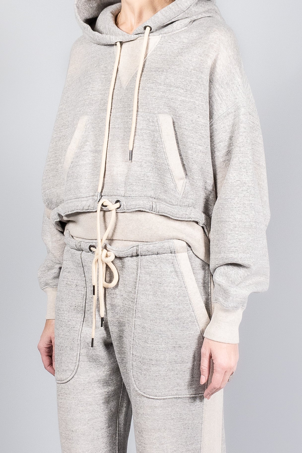 R13 Cinched Hem Popover Hoodie