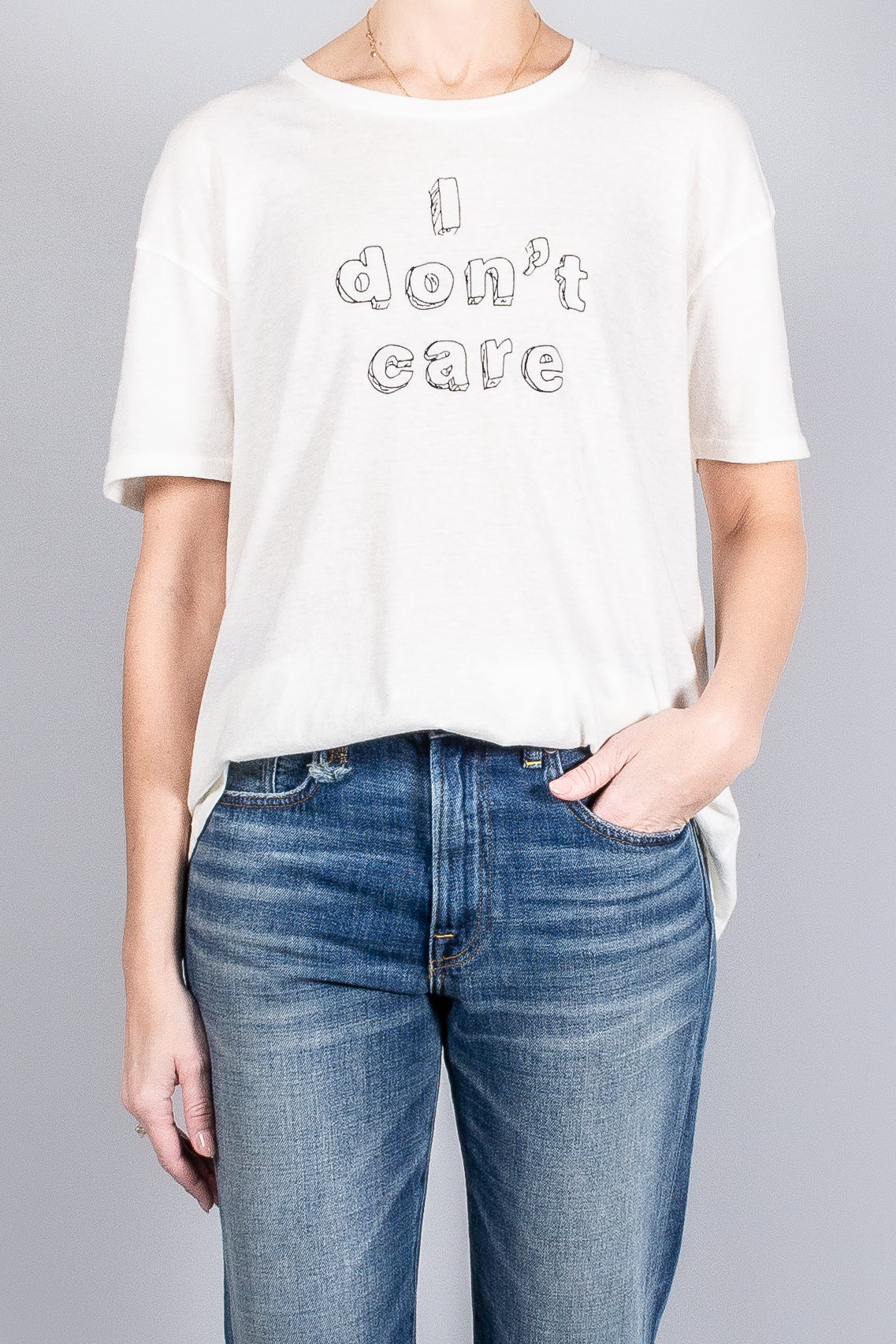 R13 "I Don'T Care" T-Shirt