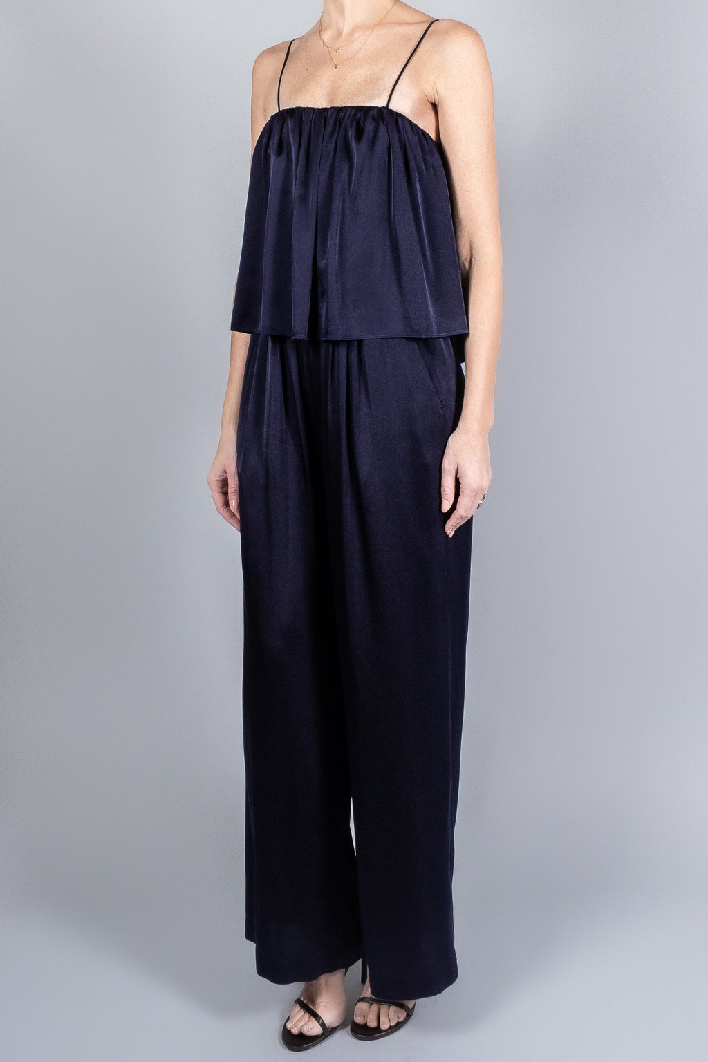 Forte Forte Shiny Stretch Silk Satin Pants