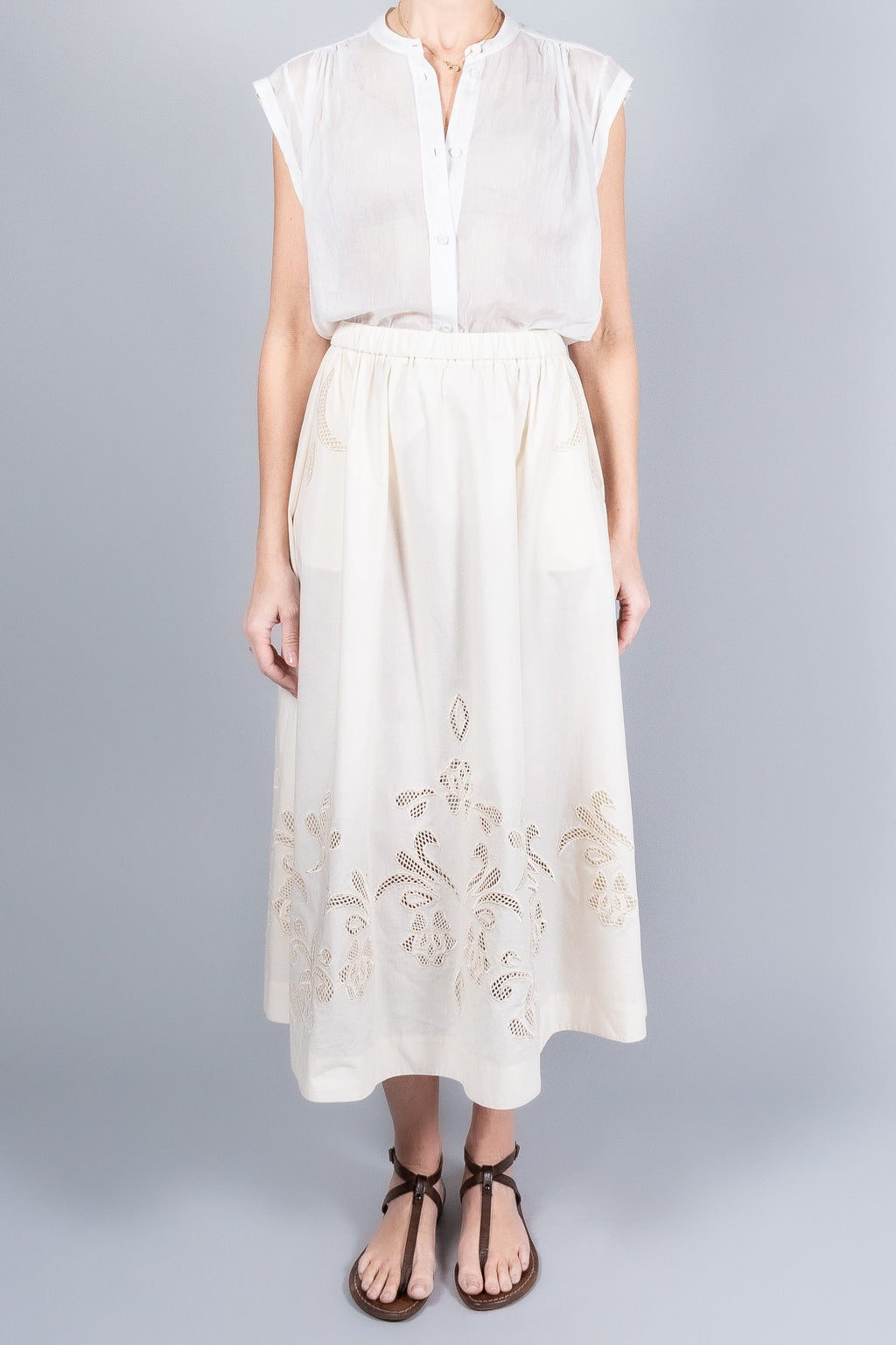 Forte Forte Lunamaris Embroidered Skirt