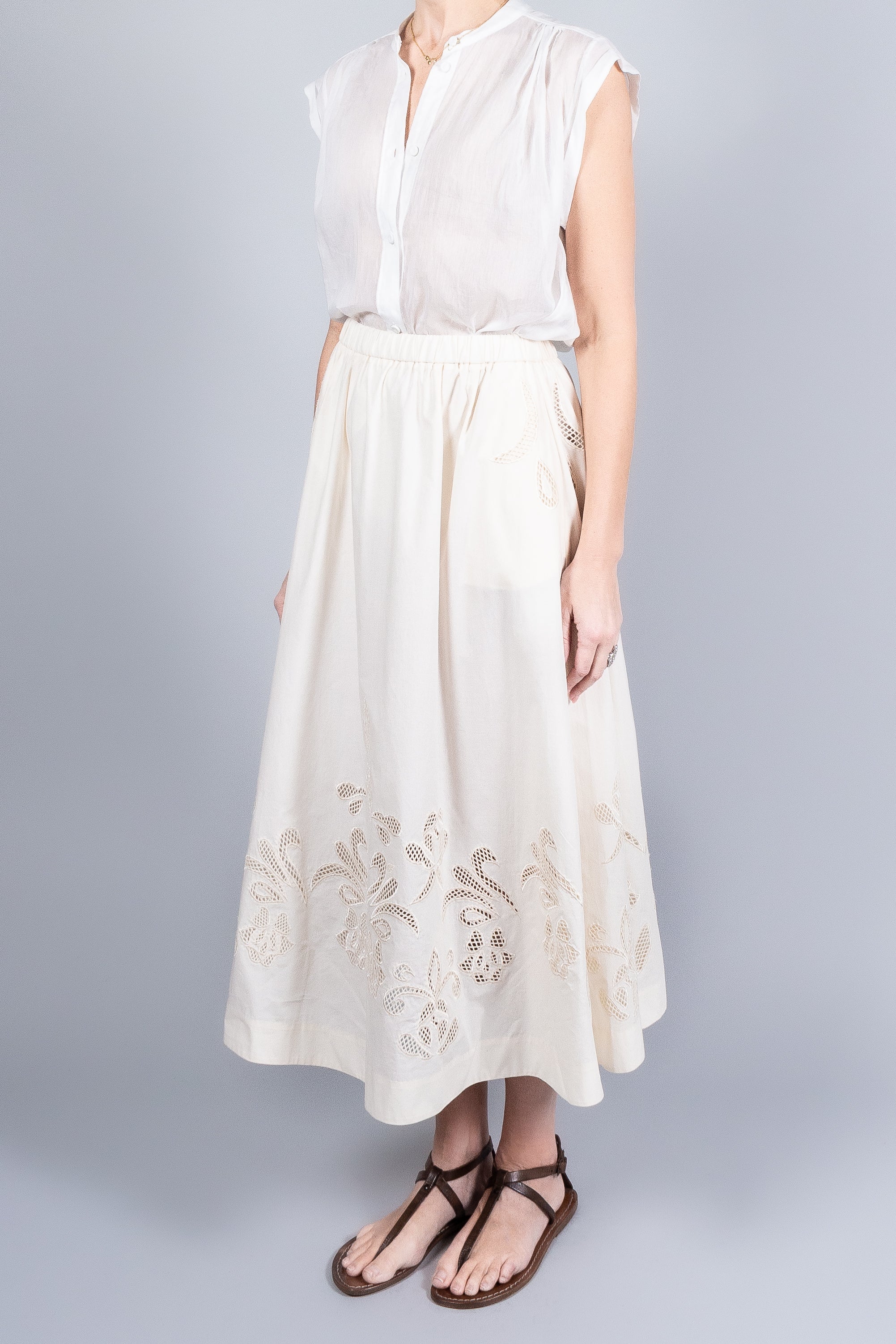 Forte Forte Lunamaris Embroidered Skirt