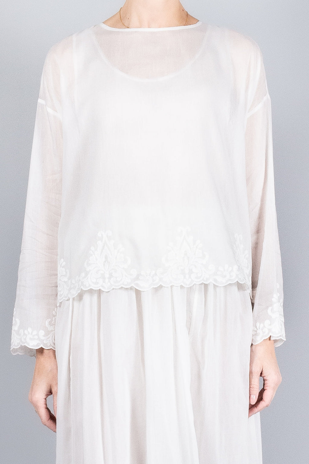 Forte Forte Embroidered Blouse With Scarf