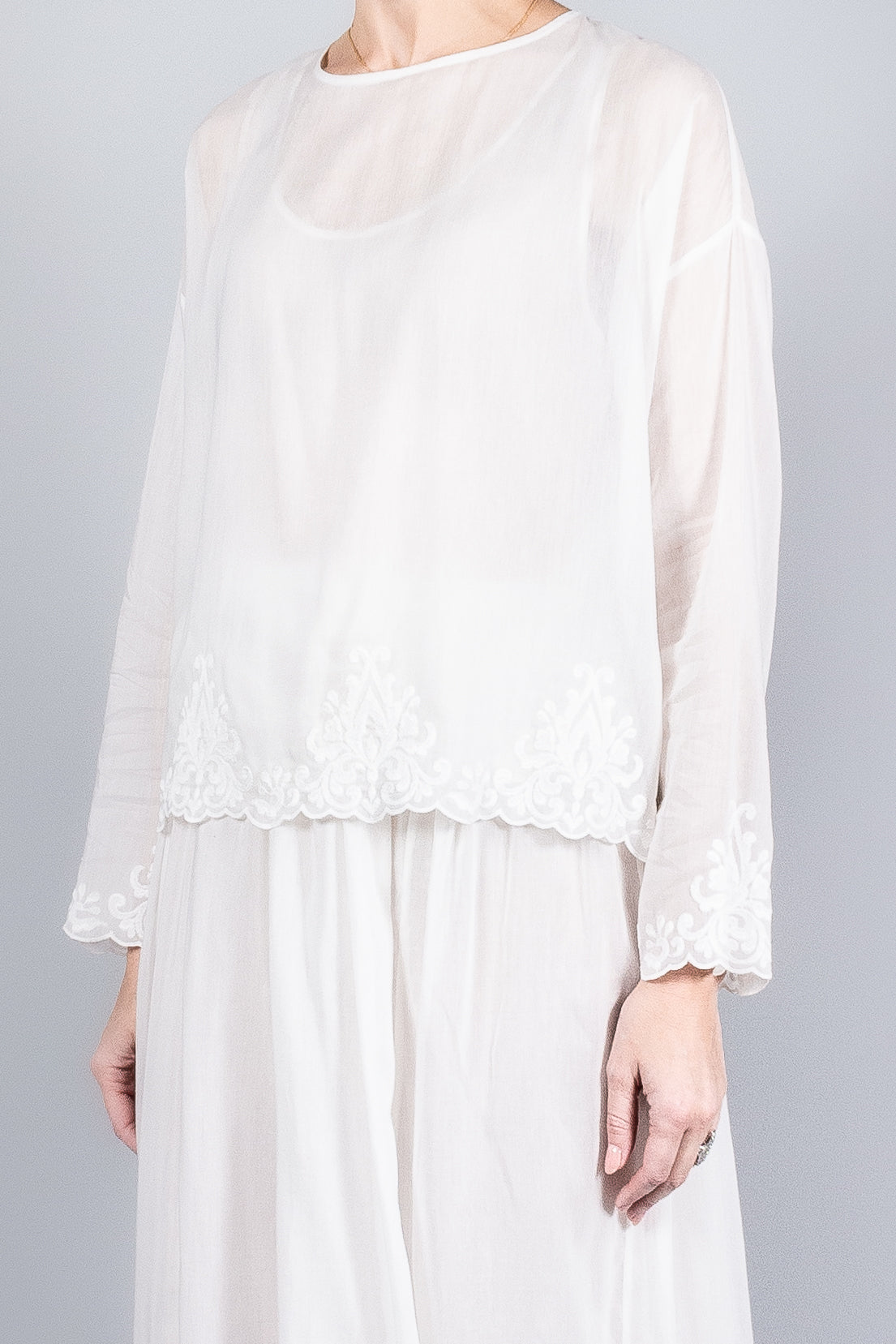 Forte Forte Embroidered Blouse With Scarf