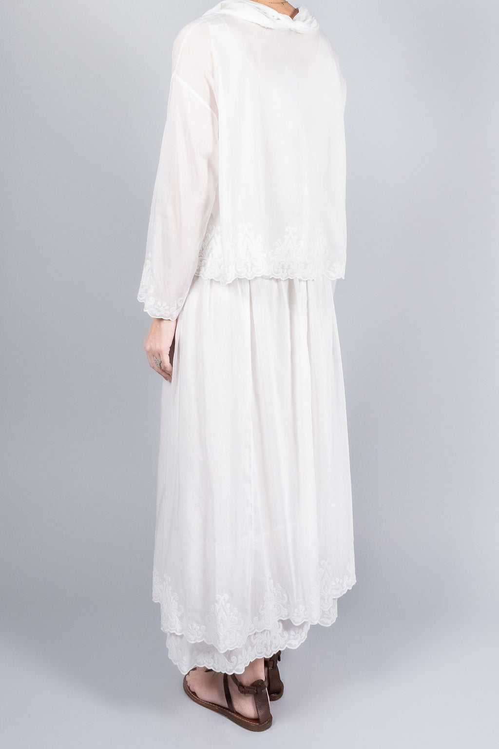Forte Forte Embroidered Blouse With Scarf
