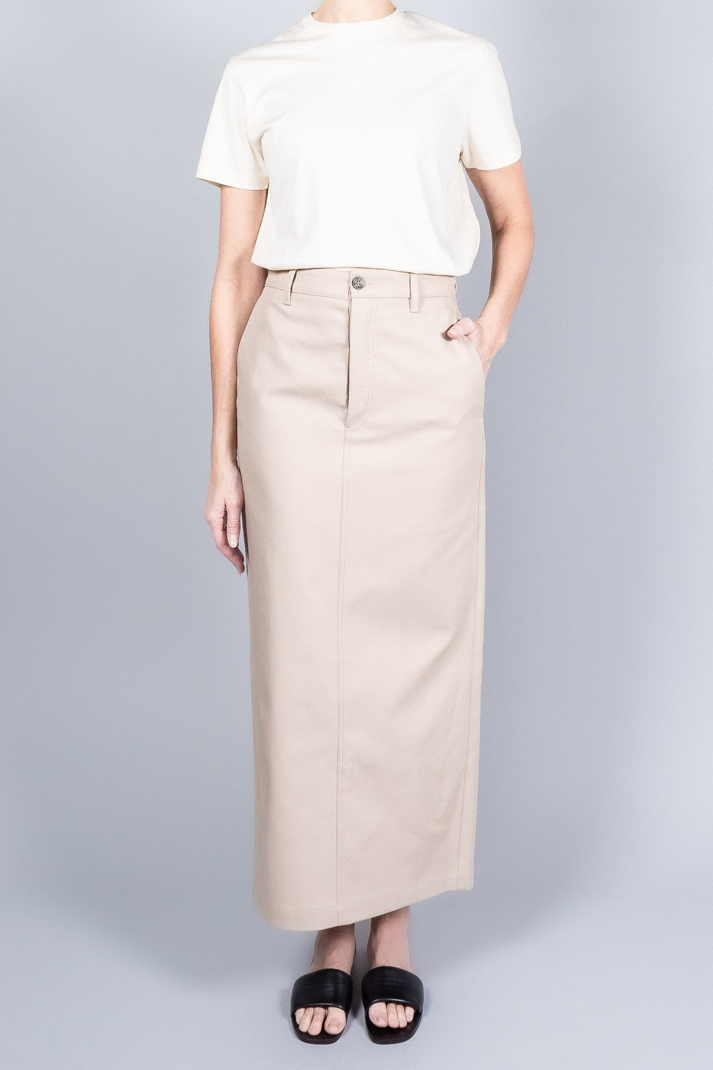 Wardrobe NYC Drill Column Skirt