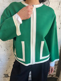 Essenitel Antwerp Jani Cardigan in Extra Green