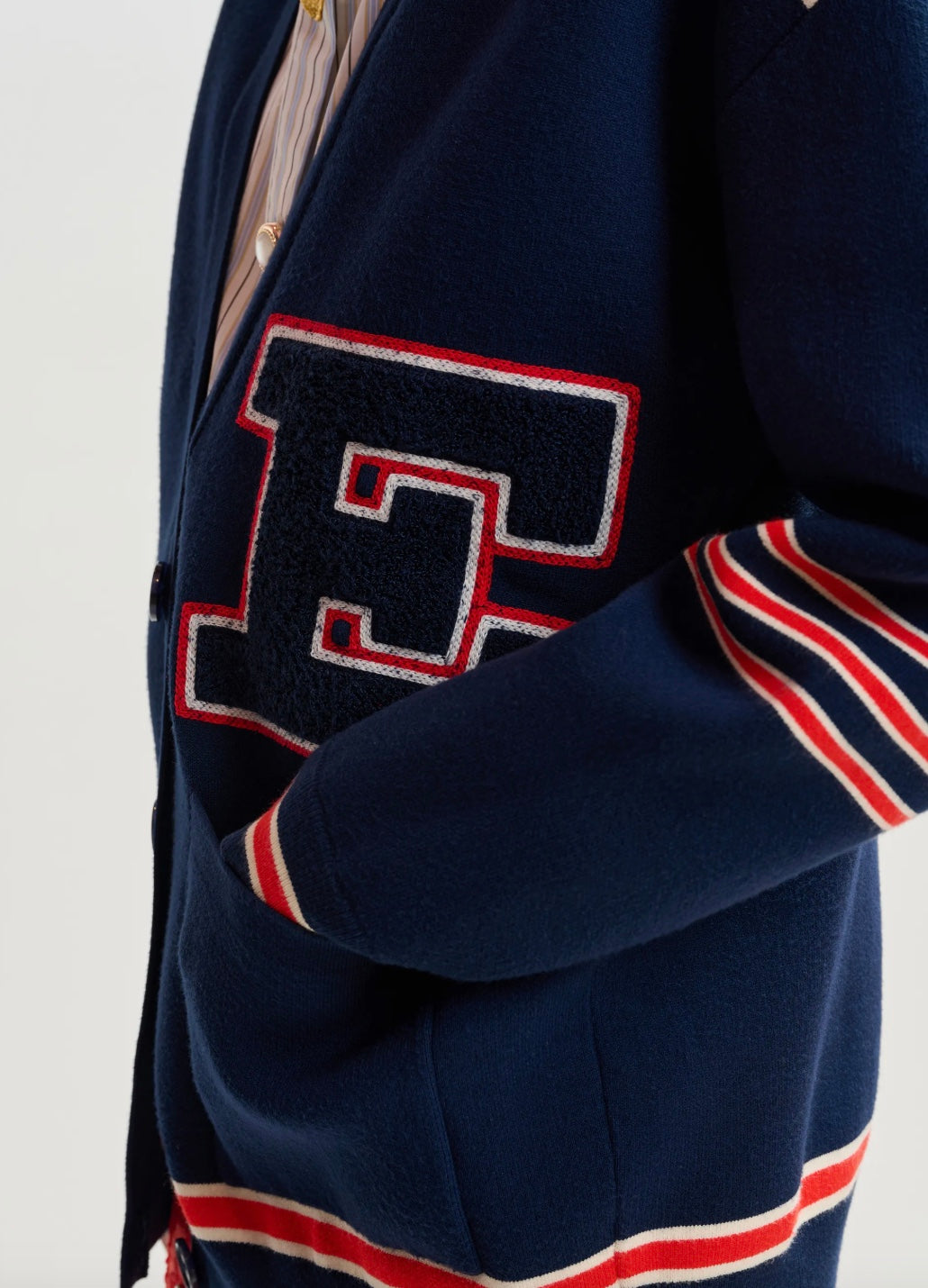 Essentiel Antwerp Jigan Knitted Jacket with Badges