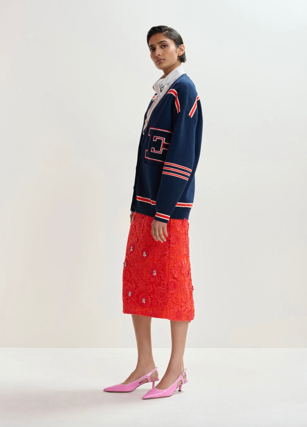 Essentiel Antwerp Jigan Knitted Jacket with Badges