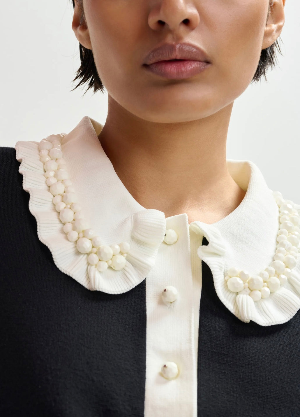 Essentiel Antwerp Jewelry Embroidered Knit Polo