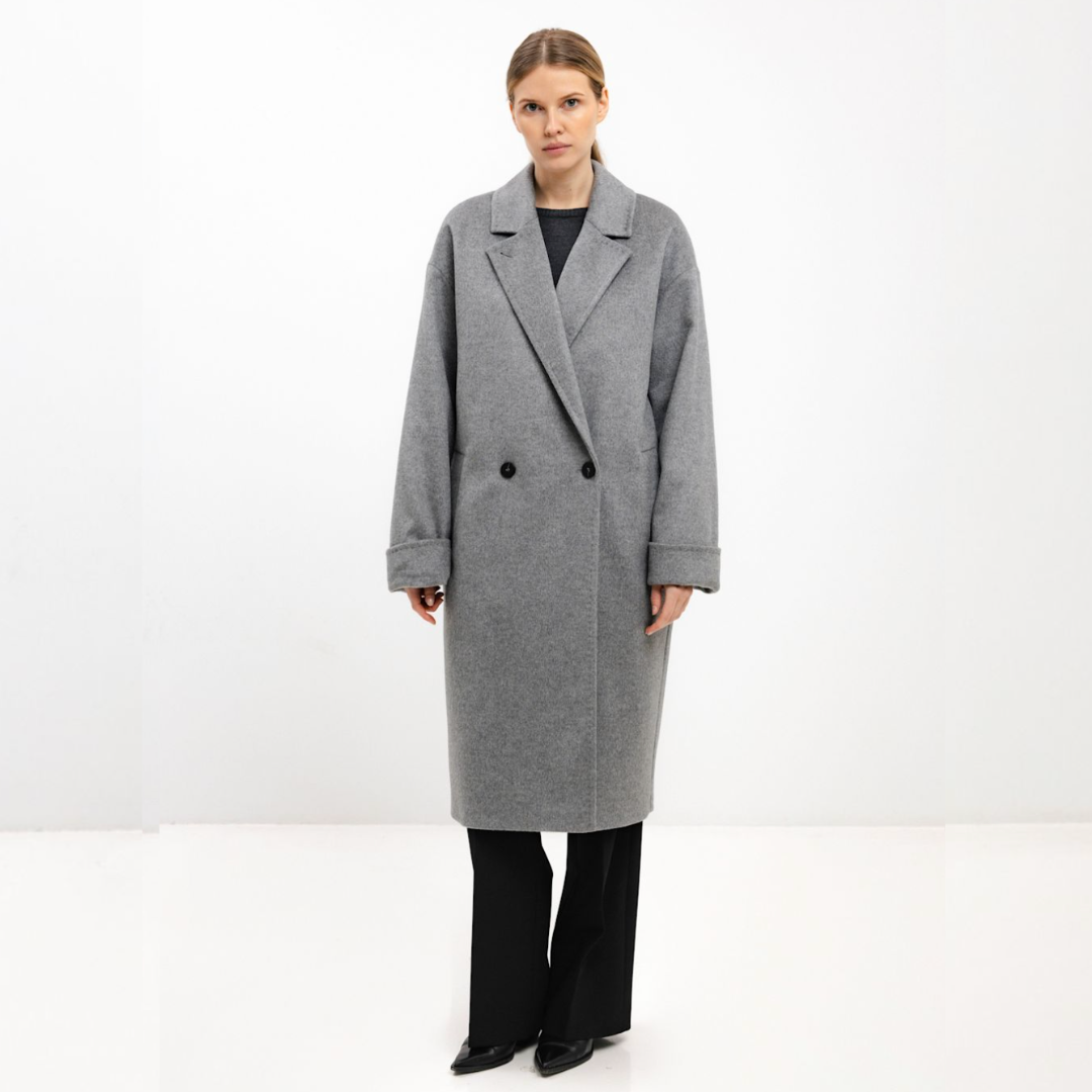 InAvati Double Breasted Coat - Grey