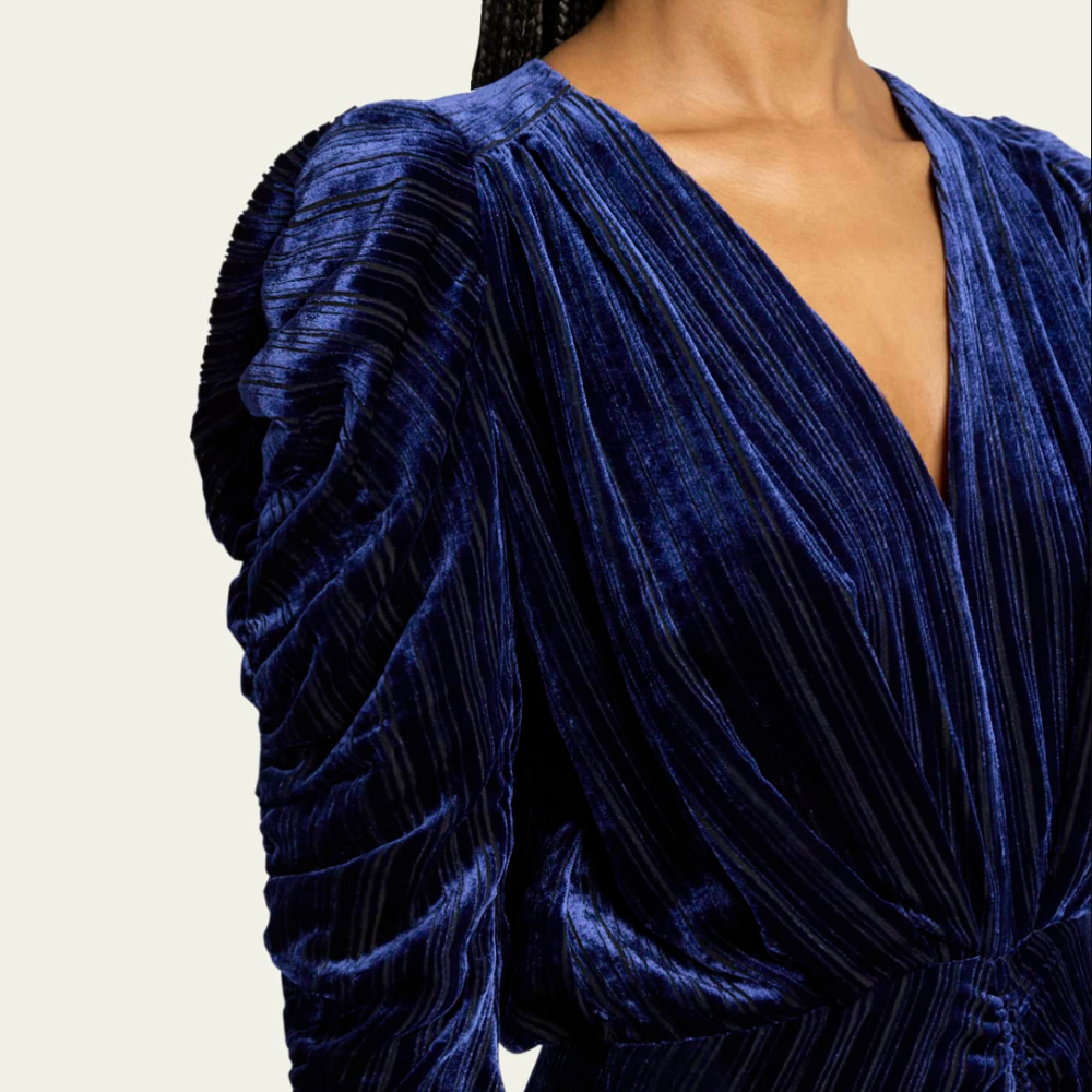 Isabel Marant Nemil Dress - Blue Night Devoré