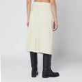 Vanilla-coloured wool skirt