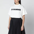 White wide t-shirt with logo