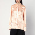 Shirt with pink tie in shiny viscose blend