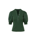Veronica Beard Coralee Top in Dk Hunter Green