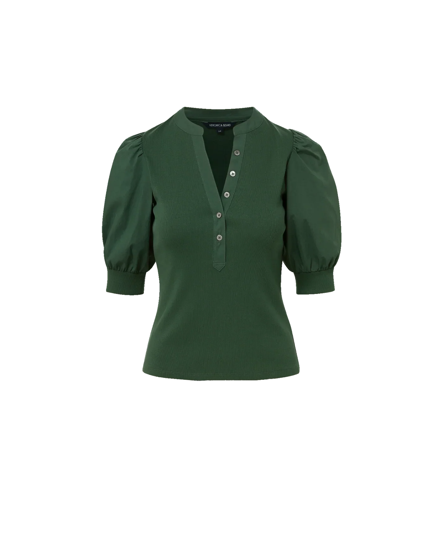 Veronica Beard Coralee Top in Dk Hunter Green