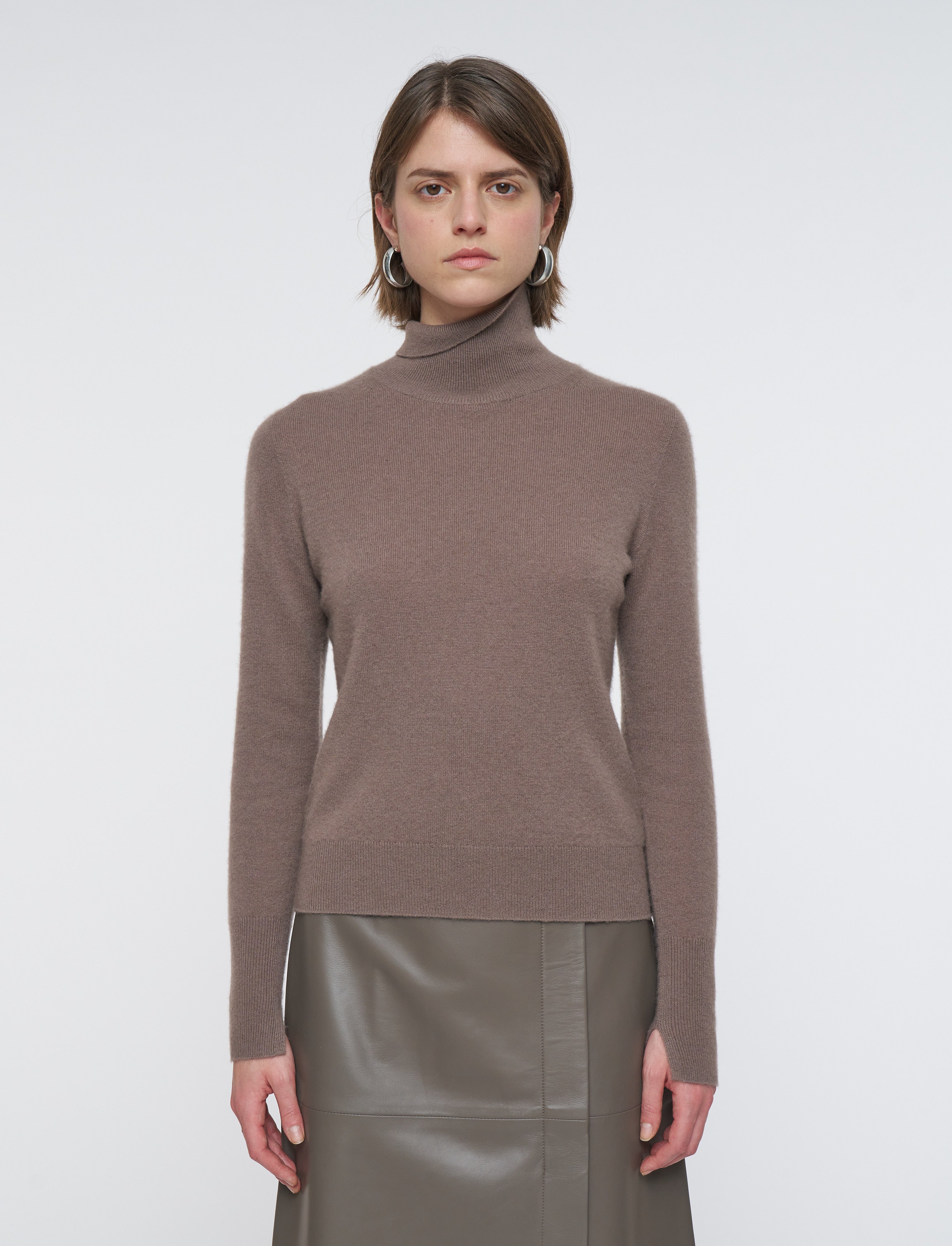 Joseph High Nk Ls-Light Pure Cashmere