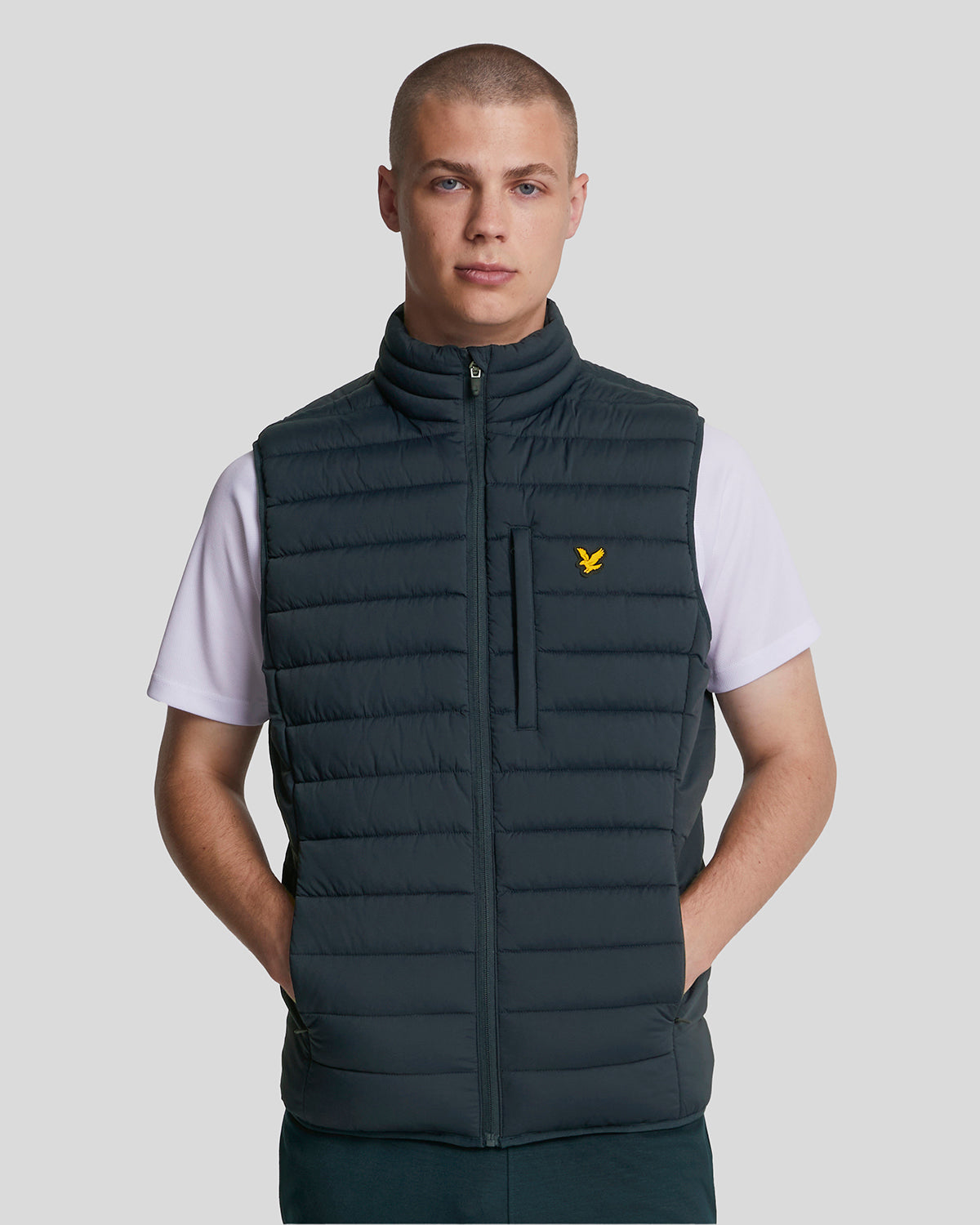 Lyle & Scott Mens Sports Lightweight Puffer Gilet | Dark Navy