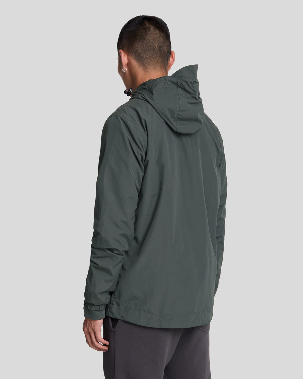 Lyle & Scott Mens Water Resistant Hooded Jacket | Gunmetal