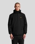 Lyle & Scott Mens Water Resistant Hooded Jacket | Jet Black
