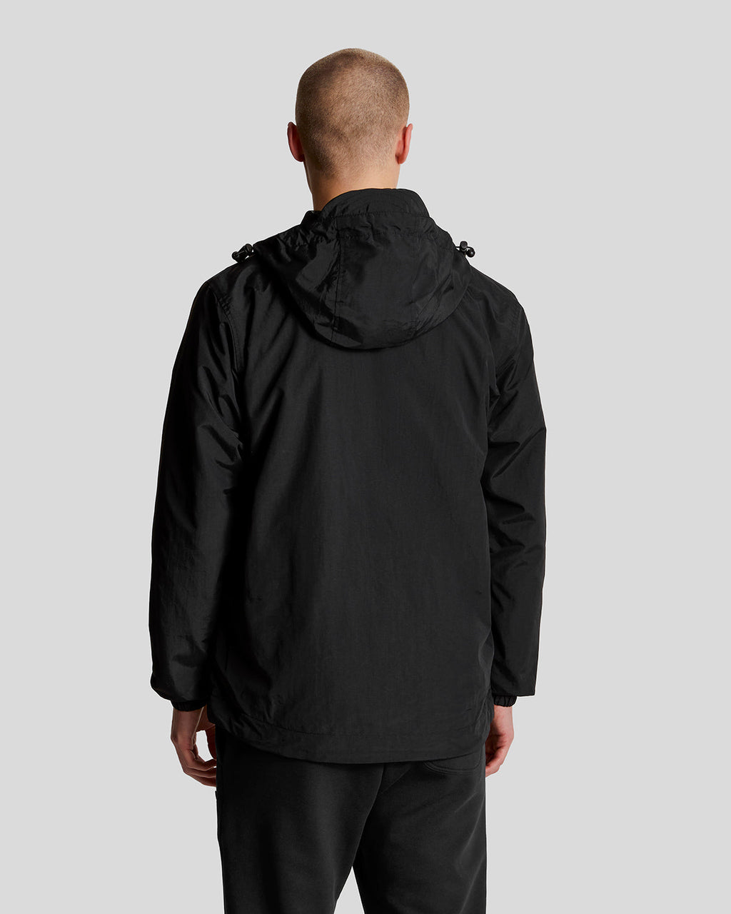 Lyle & Scott Mens Water Resistant Hooded Jacket | Jet Black