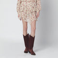 Lolita beige mini skirt with floral print