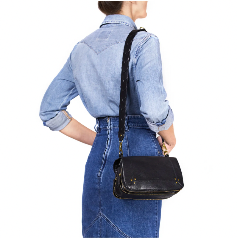 Jerome Dreyfuss Bandouliere Tresse - Noir Brass