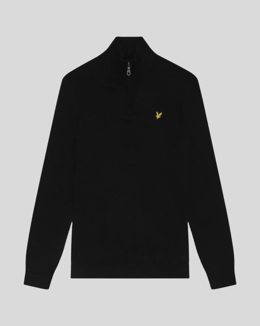 Lyle & Scott Mens Cotton Merino 1/4 Zip Jumper | Jet Black