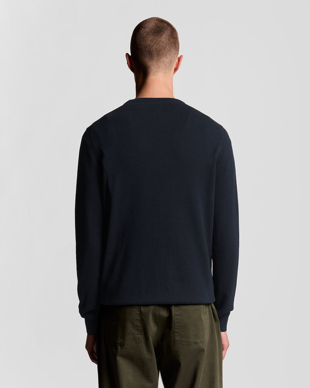 Lyle & Scott Mens Cotton Crew Neck Jumper | Dark Navy