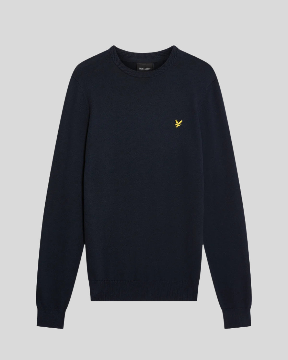 Lyle & Scott Mens Cotton Crew Neck Jumper | Dark Navy