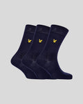 Lyle & Scott Mens Angus Socks | 3 Pack | Peacoat