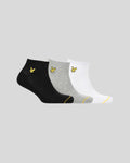 Lyle & Scott Mens Ross Ankle Socks | 3 Pack | Mixed